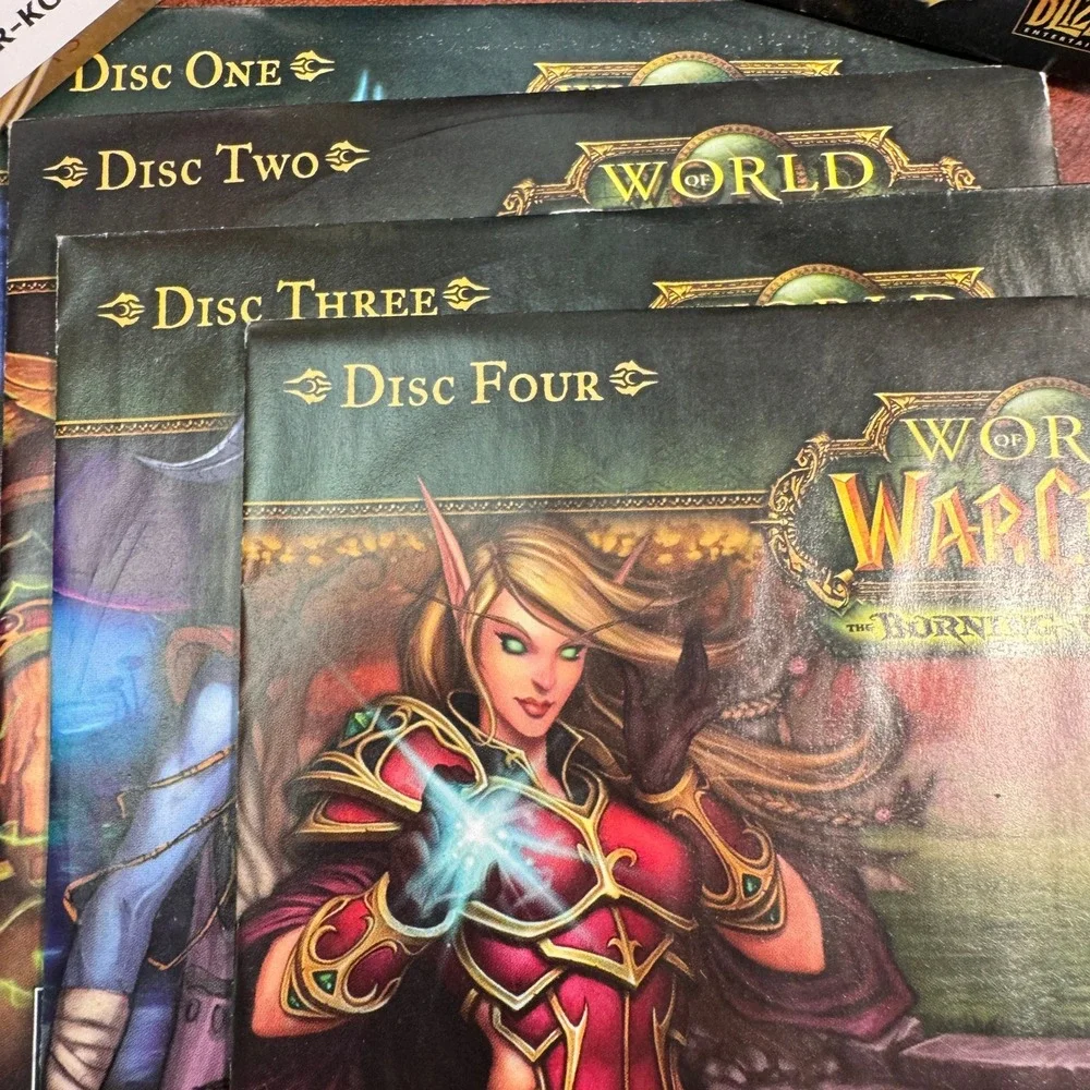 World of Warcraft The Burning Crusade Expansion Set PC Mac 4-Disc Manual Box Set